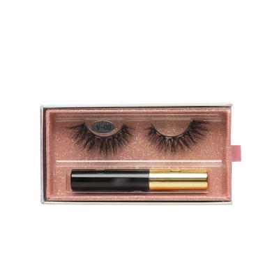 China Long Natural LASHWOODS 1 Pair Magnetic Eyelashes False Lashes Repeated Use Eyelashes Waterproof Liquid Eyeliner Makeup Set With Packaging for sale