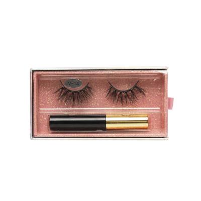 China LASHWOODS Natural Long Magnetic Long 3D Mink Lashes Makeup Soft Magnetic False Eyelashes Eyeliner Set With Package for sale