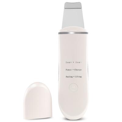 China Beauty DEEP CLEANSING Skin Care Product Peeling Device Pro Facial Ultrasonic Ion EMS Handheld Skin Scrubber for sale