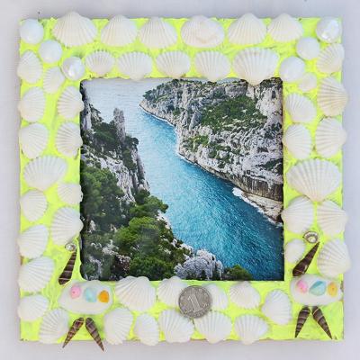 China Wholesale conch custom 30cm DIY sea shell decoratephoto frame for sale