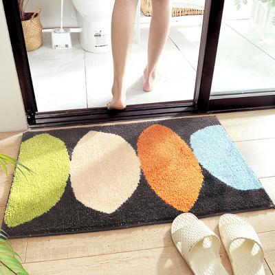 China Modern Simple And Thickened Floor Mat Household Toilet Foot Mat Anti-slip Bathroom Absorb Water Door Mat for sale