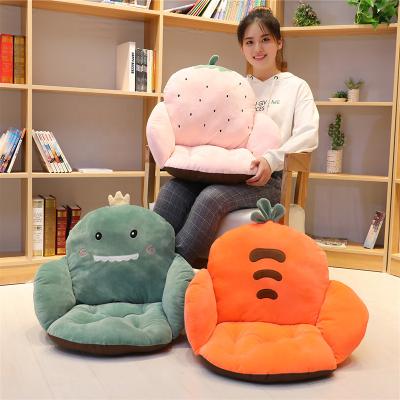 China Washable Half Surrounded Cushion Strawberry Carrot Cactus Dinosaur Kids Sofa Cushion for sale