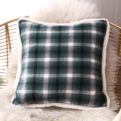 China Best Quality Vintage Domestic Style Good Prices England Vintage Plaid Cushion Cover for sale