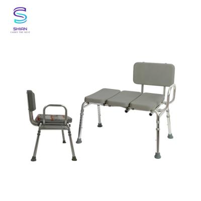 China Height Adjustable Shower Chair Recliner With Backrest L78.79 x W16.36 x H42.42 cm for sale