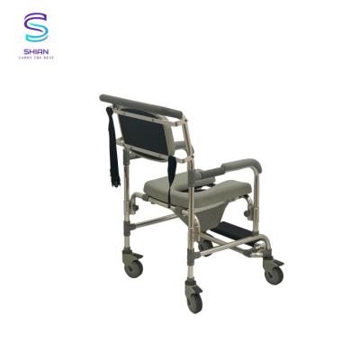 China Home Care Shower Commode Adjustable Wheelchair 94.6x22.7x58.2cm for sale