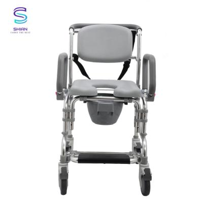 China Special plastic armrest needs shower commode chair L94.55 x W28.18 x H53.03 cm for sale