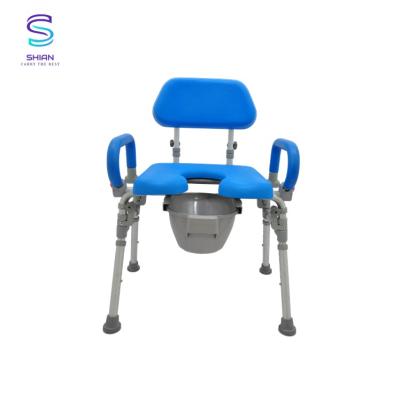 China Hot Seller Folding Shower Chair For Handicapped Disability L59.7 X W30.61 X H52.42 cm for sale