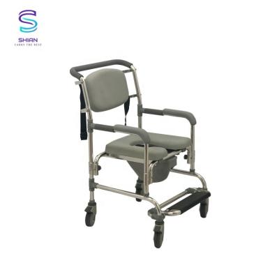 China Handicap Shower Japanese Wheels Chair With Bedpan 94.6x22.7x58.2cm for sale