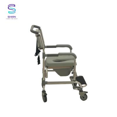 China Manual wheelchair with toilet for disabled 94.6x22.7x58.2 cm for sale