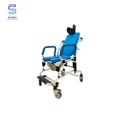 China Reclining Shampoo Commode Chair With Backrest Able To Recline Backward 110*35*54 cm for sale