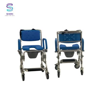 China Bestselling Children Transport Toilet Shower Chair With Wheels 95.15x28.18x53.03 cm for sale