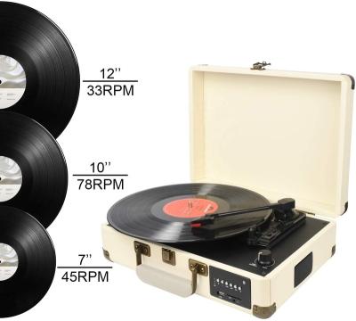 China suitcause 3-speed vinyl record player built in speakers, belt operated case with USB SD encoding M46 for sale