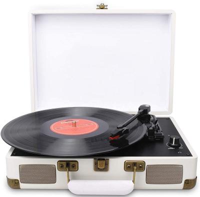 China Suitcase style turntable driving belt/towel 3 speed vinyl record with built-in stereo speakers M422 for sale