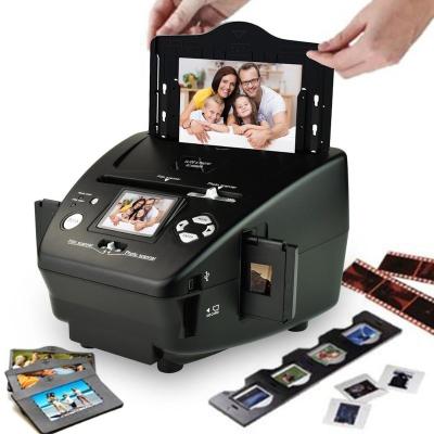 China High Resolution Portable Standalone 4 PROFESSIONAL--in-1Film Business Card Photo Scanner 135 35mm Film Negatives, Slide and Business Digital Scanner for sale