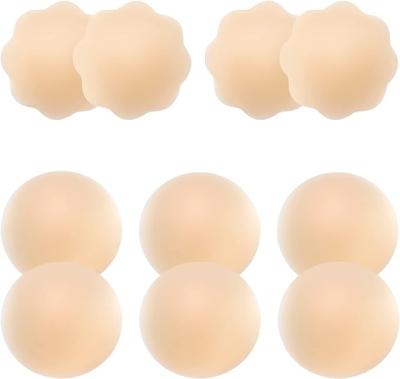 China 100%Silicone Ultra-thin Silicone Reusable Nippleless Sticks Nipple Cover Adhesive Pasties Breast Nipple Cover for Women for sale