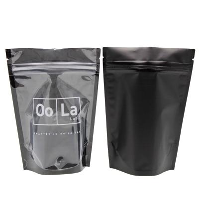 China China Supplier Recyclable Glossy Finish Digital Printing Smell Proof Stand Up Mylar Food Packaging Bags With Clear Window for sale