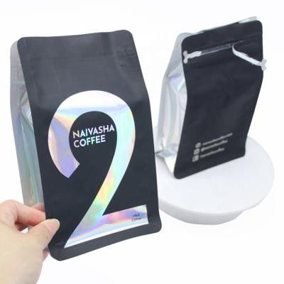 China Reusable Matt Black Coffee Bag Customizable Design Moisture Proof Storage Zipper Printed Packaging Ziplock Slider for sale