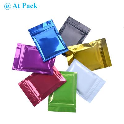 China Sugar Custom Pouches Holographic Bag with Clear Smell Proof Zip Lock Mylar Bags for Packaging Bag for sale