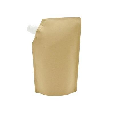 China 100% Biodegraddble Custom Disposable Pla Packaging Kraft Bag Child Proof Resealable Holder Up Liquid Drink Bag Kraft Spout Pouch for sale