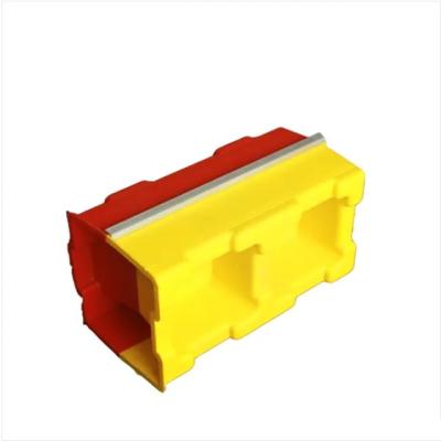 China Plastic Hollow Block Mould Interlocking  Concrete Hollow Blocks Making for sale