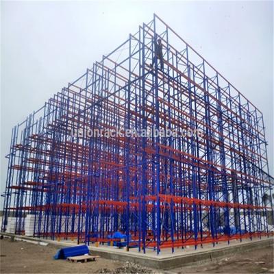 China Corrosion Protection Heavy Duty Auto Storage Rack Clad Backed Warehouse Building for sale