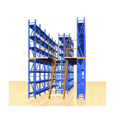 China 2021 Chinese Heavy Duty Corrosion Protection Steel Multilevel Racking For Industrial Warehouse Storage for sale