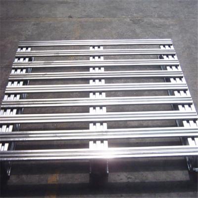 China Double Faced Galvanized 4 Entry Way Customized Steel Metal Pallet for sale