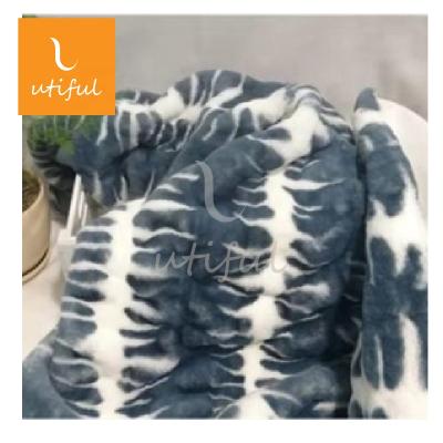 China HEATHER High Quality Animal Printed 100% Polyester Faux Fur Fleece Blanket With Micro Mink For Sofa for sale