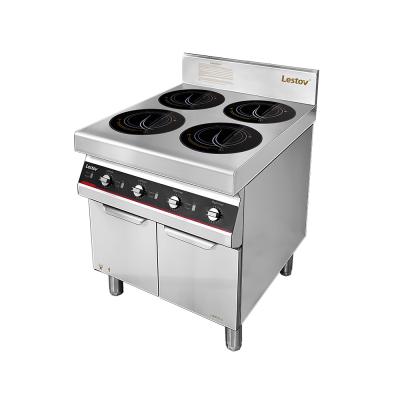 China Hotel 4 Burners Vertical Commercial Electric Cooking Stove Induction Range Cooker for sale