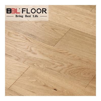 China New traditional barrel design 1.2mm top layer 2 layers hdf +wood veneer european oak wood flooring for sale