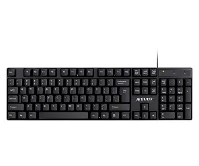 China Anti-fall Best Cheap Business Keyboard Wired USB 104 Keys Ergonomic Typing Keyboard for sale