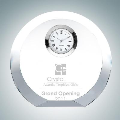 China Europe's Most Popular Products Round Shaped Crystal Office Clock For Home Business Decoration for sale