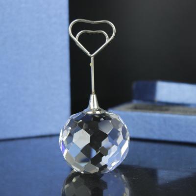 China Wholesale Cheap Fathers Day Gifts Honeycomb Ball Crystal Glass Diamond Business Card Holder From Europe for sale