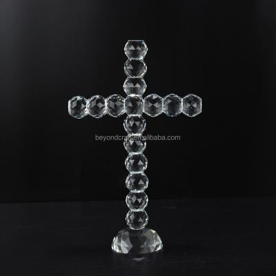 China China Crystal Cross Religion Paperweight Stand for Christian Gifts for sale