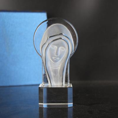 China China Most Popular Church And Religious Gifts 3D Virgin Mary Crystal Statue for sale