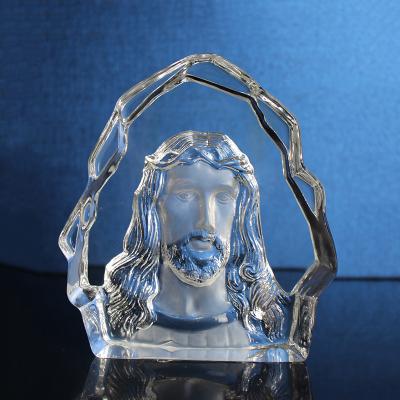 China Europe Jesus Figurines Crystal Christian Islamic Crystal Gift for sale