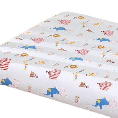 China High Quality Eco-friendly Organic Cotton Baby Crib Mattress Pad Fitted Crib Sheet Anti-pull for sale