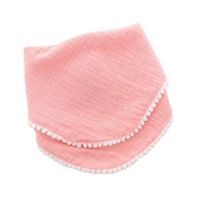 China Factory Direct Sale 100% Washable Muslin Cotton Drool Silicone Weaning Organic Baby Bibs for sale