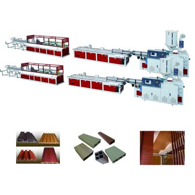 China Jwell Sheet Indoor And Outdoor PE WPC Flooring Extrusion Line for sale