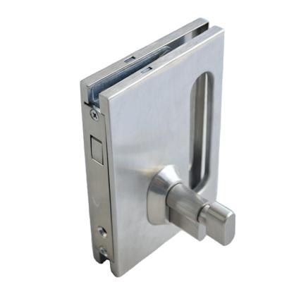 China Modern Stainless Steel Lock For Sliding Door With Key Frameless Glass Door Lock for sale