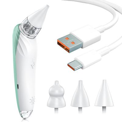 China Low Noise Smart Vacuum Design Anti-Backflow And Electric Nasal Aspirator Baby With Adjustable Suction 3 Soft Music Rechargeable Nose Cleaner for sale