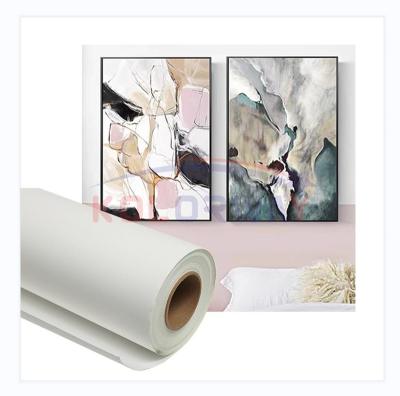 China Inkjet Printing Polyester Fabric Canvas China Wide Format Matte Artist Printing 100% Polyester Inkjet Canvas Best Selling Digital Roll for sale