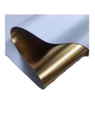 China Inkjet Printing Hot Selling Gold Ribbon Polyester Canvas Shiny Roll Gold Canvas Ribbon With Latex UV Ink for sale