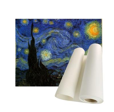 China Inkjet Printing Multiple Works Pure 100% Large Art Canvas Cotton Canvas Roll Canvas Printing Service for sale