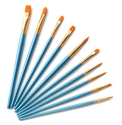 China 10pcs/set Watercolor Gouache Oil Painting Details Acrylic Oil Paint Brush Set Artist Painting Acrylic Craft Art Paintbrush Pen Brushes for sale