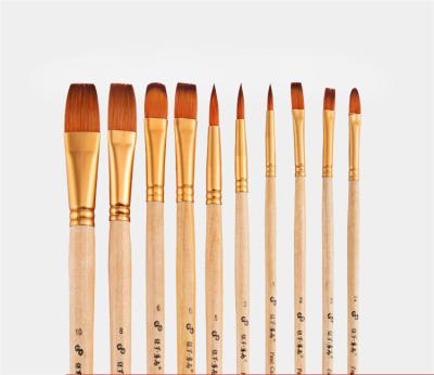 China 2020 Cheap Price Acrylic Oil Painting Gouache Watercolor Nylon Art Painting Best Watercolor Brushes Brush For Oil Based Painting for sale