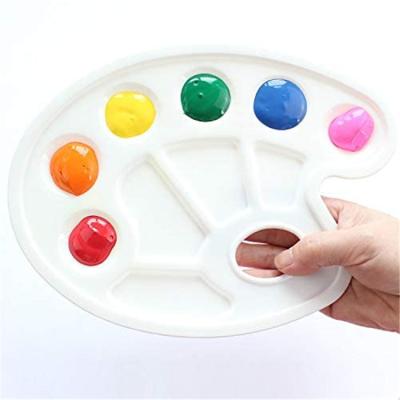 China Eco-friendly Material Cake Plastic Water Color Watercolor Paint Palette Tray Box Acrylic Palettes Professional Oil Painting Artist for sale