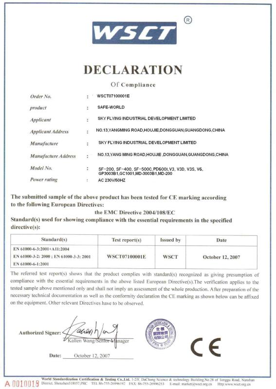 CE Certification - Shenzhen  Ougood  Technology  Limited