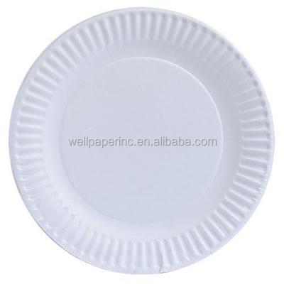 China 100 Collection Disposable Home Count Daily Tableware Paper Plate, 9-Inch, White for sale