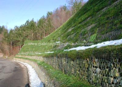 Chine Le PVC hexagonal a enduit des boîtes de Gabion de fil, protection renforcée de pont d'encoche à vendre